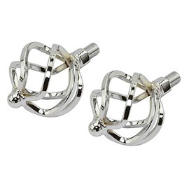 Alta Bicycle Twisted Lowrider Flat 1/2" Round Cage Bike Pedals, Multiple Colors (Chrome)