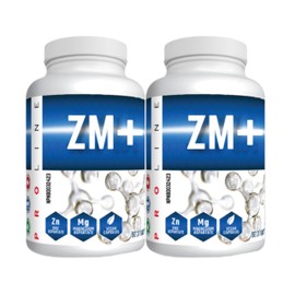 PROLINE ZM+ (Z-M-A) Capsules | Bioavailable Zinc, Magnesium, Vitamin B6 (Pyridoxine HCL) | Performance, Strength, Recovery, Sleep Support | 60 Servings, 180 Capsules (Pack of 2)