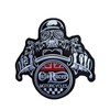 SUMA SHOP Motorcycle Cafe Racer Skull Helmet Patch Embroidered Thermal