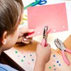 Perforadora de papel de 3 mm con agarre rosa para