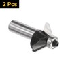 sourcing map 2pcs 45 Degree Chamfer Router Bit 1/2 Inch