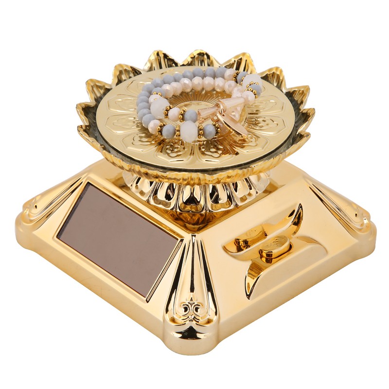 Solar Showcase 360 Rotating Turntable Watch Phone Jewelry Ring Display