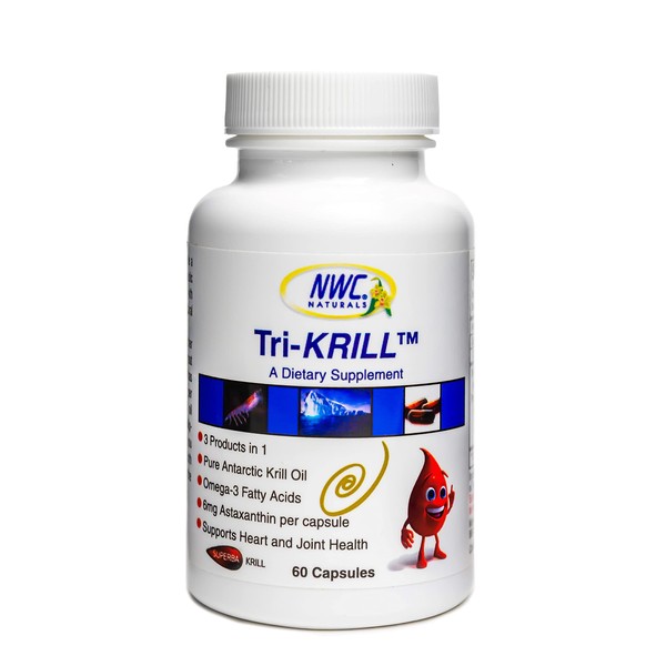 Tri-Krill Oil Supplement for Men and Women, Supports Joint, Brain, and Cognitive Function with Astaxanthin