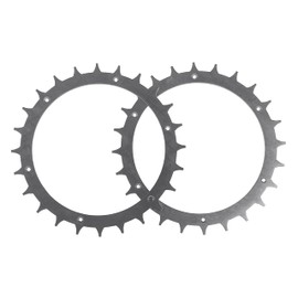 ROBO CLAWS Robotic Lawnmower Spikes Made of Stainless Steel for Bosch 400/350 Models, 3 mm, Diameter 173 mm, Robotic Lawnmower Accessories with 12 x Stainless Steel Screws, Deburred Spikes