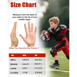 Pixel Panda Youth Football Gloves for Boys Girls Flag Football Gloves for Kids 8-12 with Super Sticky Grip, Cool Receiver Glove Best Gift for Youth Kids 6-8