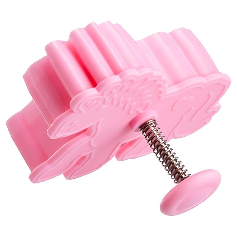 Staedter Unicorn Embossing Cookie Cutter with Ejector, Pink, 7 cm