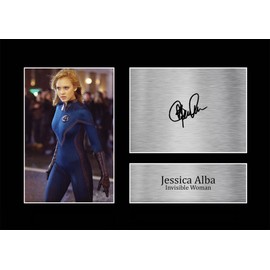 HWC Trading A4 Jessica Alba Fantastic Four Invisible Woman Gifts Printed Signed Autograph Picture for Movie Memorabilia Fans - A4