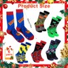 Ycaaeo 6 Pairs of Christmas Socks Men Women Superhero Pattern