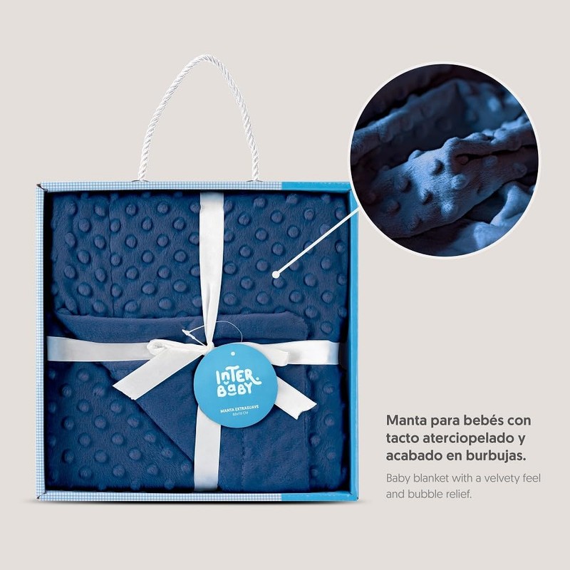Interbaby 0881-10 Bubble Baby Blanket Dark Blue 700 g