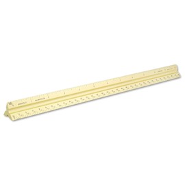 Alumicolor Aluminum Architect Solid Drafting Scale, 12IN, Gold