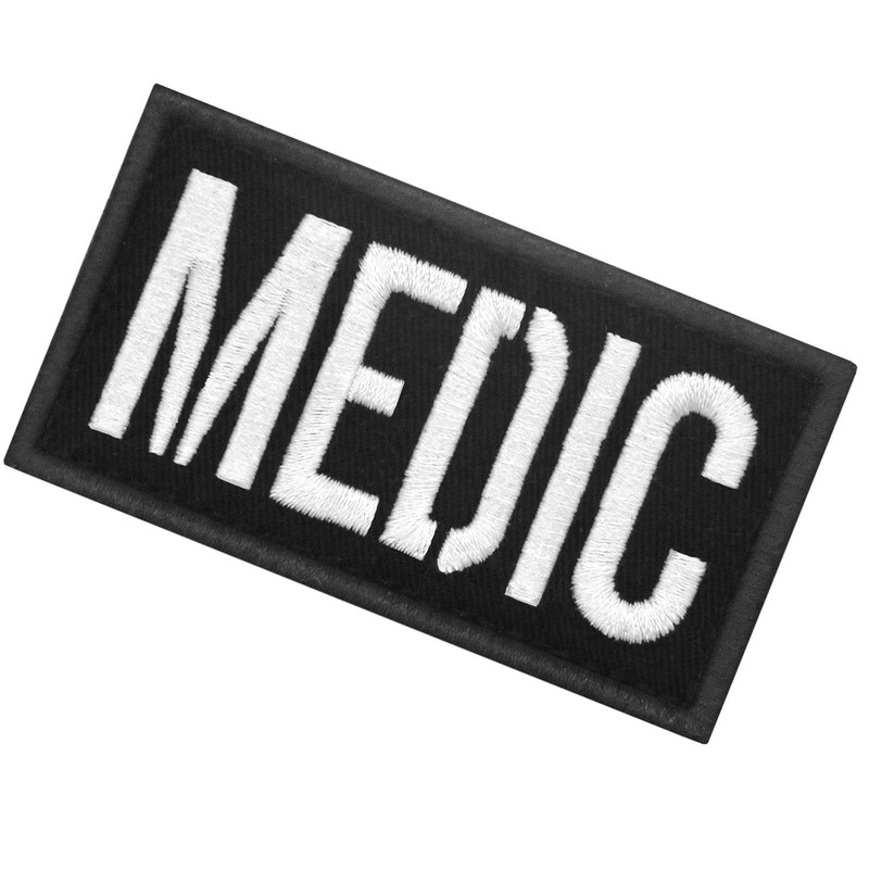 EmbTao Tactical Medic Patch Morale Badge Embroidered Applique Fastener Hook