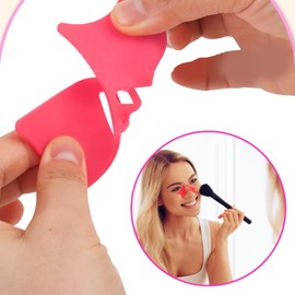 Cocoarm Das Nasenschatten -Werkzeugmodell von Silikon Einfach zu Verwenden für Anfänger des Make -ups für Das Gesicht mit 4 Make up Pinsel für Das Schnelle