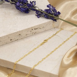 Tuscany Silver Women's Sterling Silver Gold Plated 2.7mm Elongated Cable Chain 46cm/18"