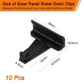 QUARKZMAN Pack of 10 Solar Panel Water Drain Clips 30 mm Sludge Removal Clips Water Drain Clips Drainage Water Drain Path Cleaning Clips for Solar Panels PV Panel