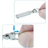 4Pcs Spare Zipper Pulls, Metal Removable Rectangle Zipper puller replacement