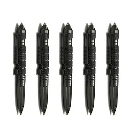 AODTOSIP 5 Pack Car Window Breaker Pens, Tactical Pen Portable Multi-Functional Emergency with 5 Black Ballpoint Refills for Writing, Professional Glass Breaker Pen, Multitool for Father's Day