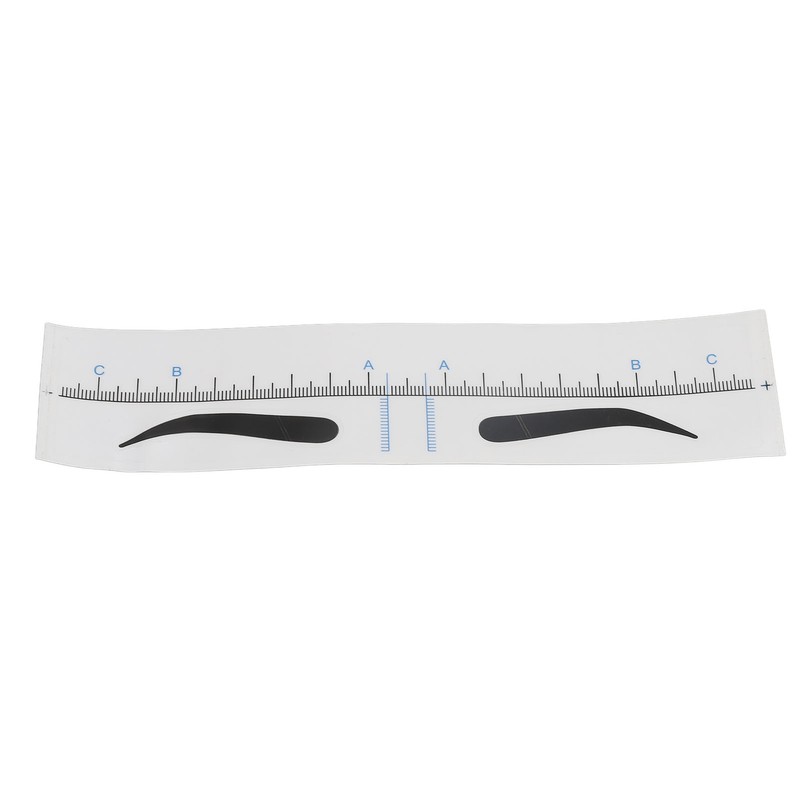 150PCS Eyebrow Stencil Ruler Clear Scale Transparent Eyebrow Shape Positioning