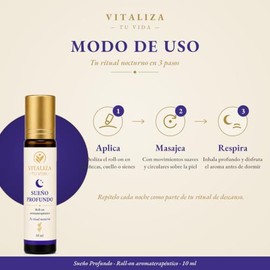 Vitaliza Tu Vida – Sueño Profundo – Roll-On de Aromaterapia con Lavanda, Bergamota y Ylang Ylang – Aceites Esenciales 100% Puros – Ritual Nocturno de 