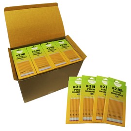 S & E TEACHER'S EDITION 1728pcs Pre-sharpened Pencils with eraser top, No.2 pencils #2 HB pencil Bulk, Golf, Classroom, Pew, 12Pcs/box (144 boxes case)