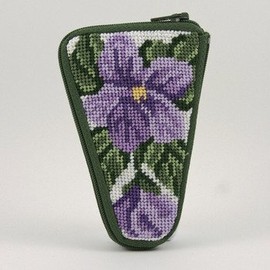 Scissor Case - Violets - Needlepoint Kit