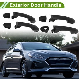 X AUTOHAUX No.692100K210 Exterior Door Handle for Toyota HILUX FORTUNER 2015-2019 Durable Black Outside ABS 1 Set