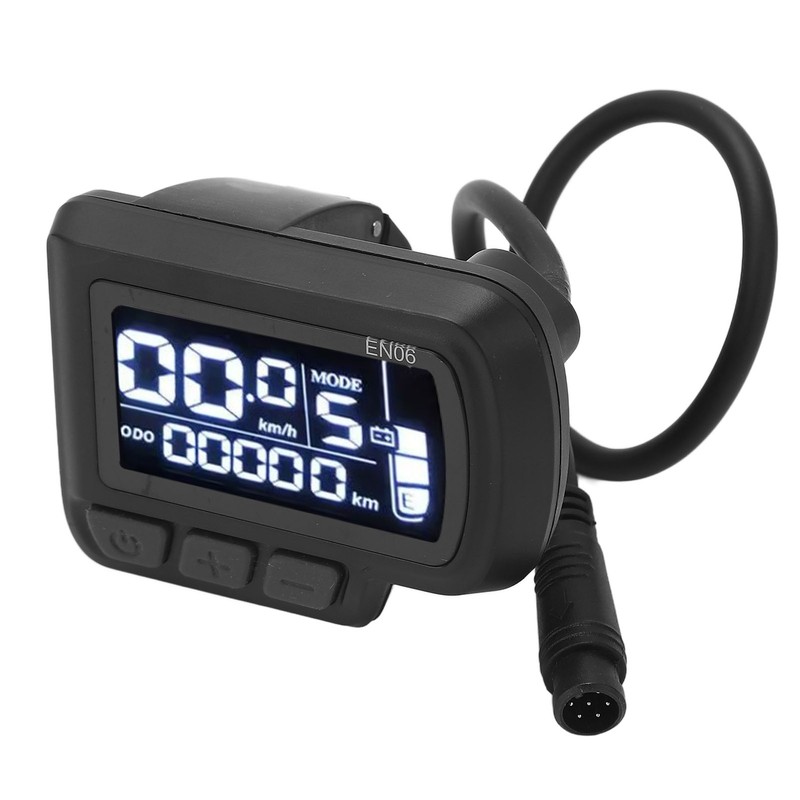 EN06 LCD Bike Display Meter Speedmeter with Light Connector 6pin