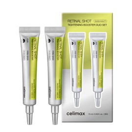 celimax The Vita A Retinal Shot - Refuerzo de apriete (Duo Set 15mlx2) | 0.1% retinal, 3% matryxyl, retinoide de alta resistencia para antienvejecimiento, minimizador de poros, arrugas y líneas finas, piel más firme, set de regalo