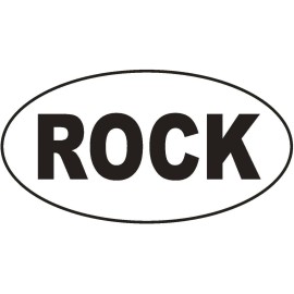ROCK EURO OVAL BUMPER STICKER VINYL CAR WINDOW DECAL LAPTOP