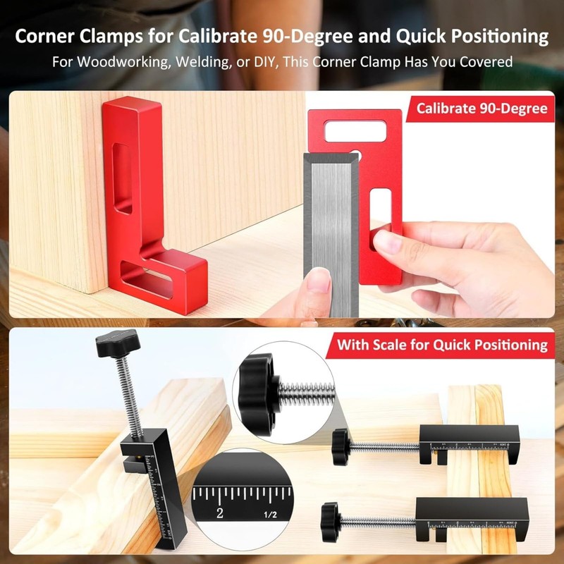Zeyfon Corner Clamps for Woodworking - Durable & Versatile 90