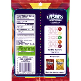 LIFE SAVERS 5 Flavors Hard Candy Bag, 6.25 ounce (Pack of 12)