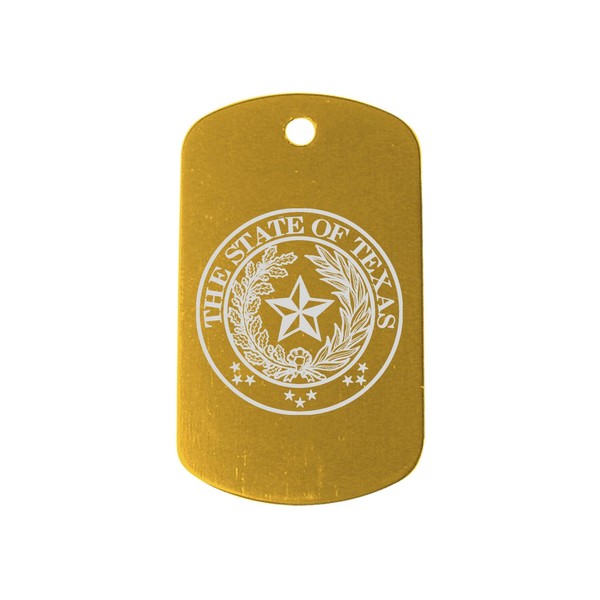 seal texas Light Gold Dog Tag Custom Engraved By NDZ Performance