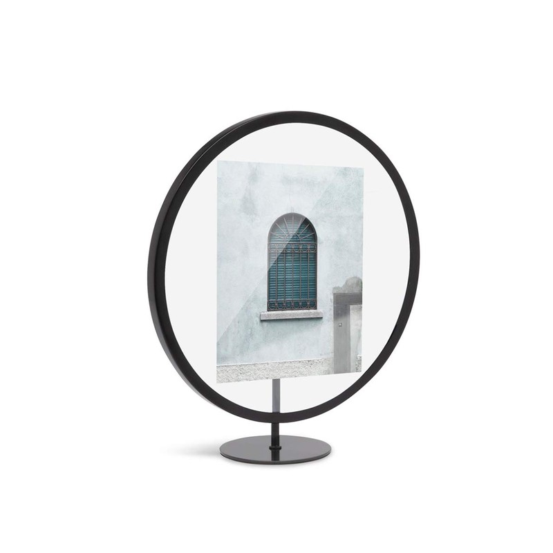 Umbra, Black Infinity Picture Frame, Unique Circular Display for Desk