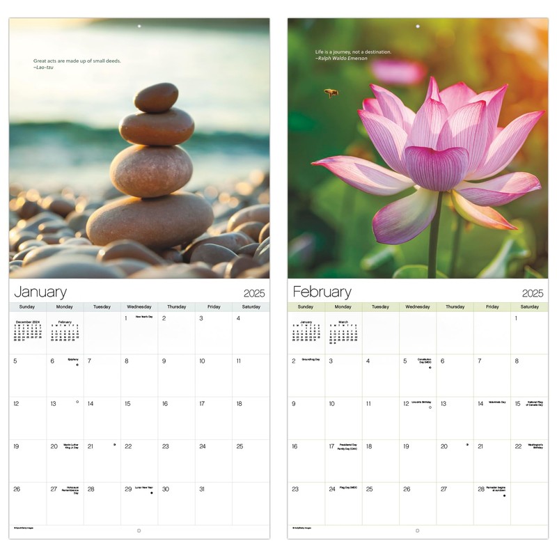 2025 Zen Wall Calendar