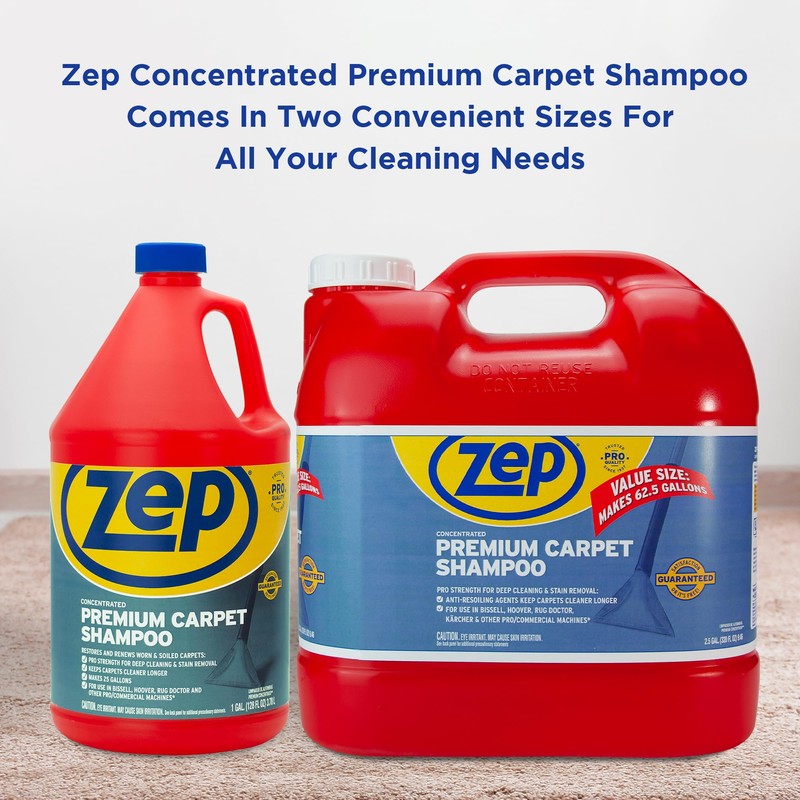 Zep Premium Carpet Shampoo - 2.5 Gal (Case of 2)