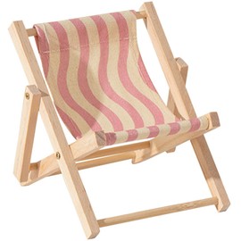 Beavorty Cell Phone Holder Wood and Canvas Beach Deck Chair Desk Stand Display Business Card Holders Bracket Charging Dock Mini Folding Chair Phone Holder for Smartphone Mobile Phone