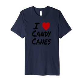 I Heart (Love) Candy Canes Winter Peppermint Christmas Premium T-Shirt