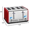 Roter Mond Countdown Stainless Steel 4 Slice Toaster with Bagel,