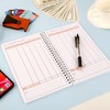 Bill Payment Tracker Notebook with Spiral Binding and Back Pocket
