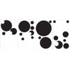 RoomMates Repositionable Wall Stickers - Black and White Chalkboard Dots