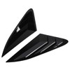 2PCS Rear Side Window Louver Gloss Black Sporty Look Scratch