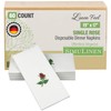 SimuLinen Single Rose Dinner Napkins - Cloth-Like Linen Feel Disposable,