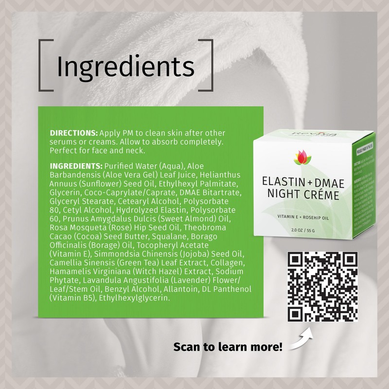 Reviva Labs Elastin and DMAE Cream – Firming Night Cream