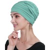 Alnorm Sleep Cap Layered Hat Full Head Coverage Jade Green