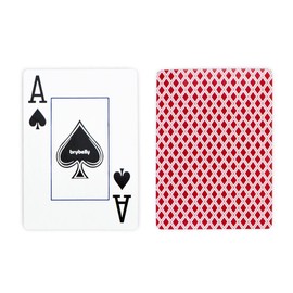 Brybelly Single Red Deck, Wide Size, Jumbo-Index, Plastic-Coated Playing Cards