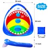 JOINBO Shark Pool Cornhole Board Toys,Summer Inflatable Floating Water Hoop