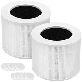 Cabiclean 2 Pack Core Mini-RF High Efficiency Replacement Filters Compatible with LEVOIT Core Mini Air Purifier, 3-in-1 H13 Grade True HEPA Replacement Filter, Compared Part # Core Mini-RF, White