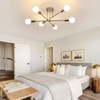 Comely Modern 6-Light Sputnik Chandelier Ceiling Lights, Adjustable Semi-Flush Mount