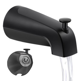 Dreyoo 5 1/4 Inch Bathroom Tub Spout Compatible with Westbrass E531D-1F-62, Fits Wall Front Mount Tub Spout with Shower Diverter 1/2'' IPS Inside Thread Bathtub Faucet(Matte Black)