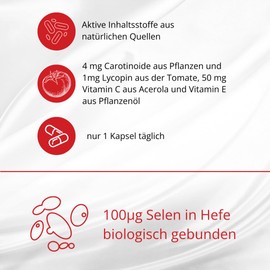 Selen ACE 100 µg von Dr. Wolz, Selen-Kapseln mit Vitamin C und E, für den Zellschutz, enthält Vitamine, Mineralstoffe und Spurenelemente, 60 Kapseln