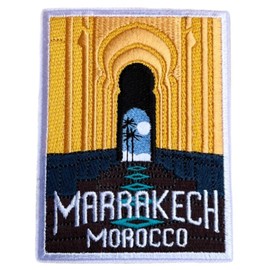 Generic Marrakech Morocco Patch (3.5 Inch) Embroidered Iron-on/Sew-on Badge Travel Souvenir Emblem Gift Patches, KarmA613, Large